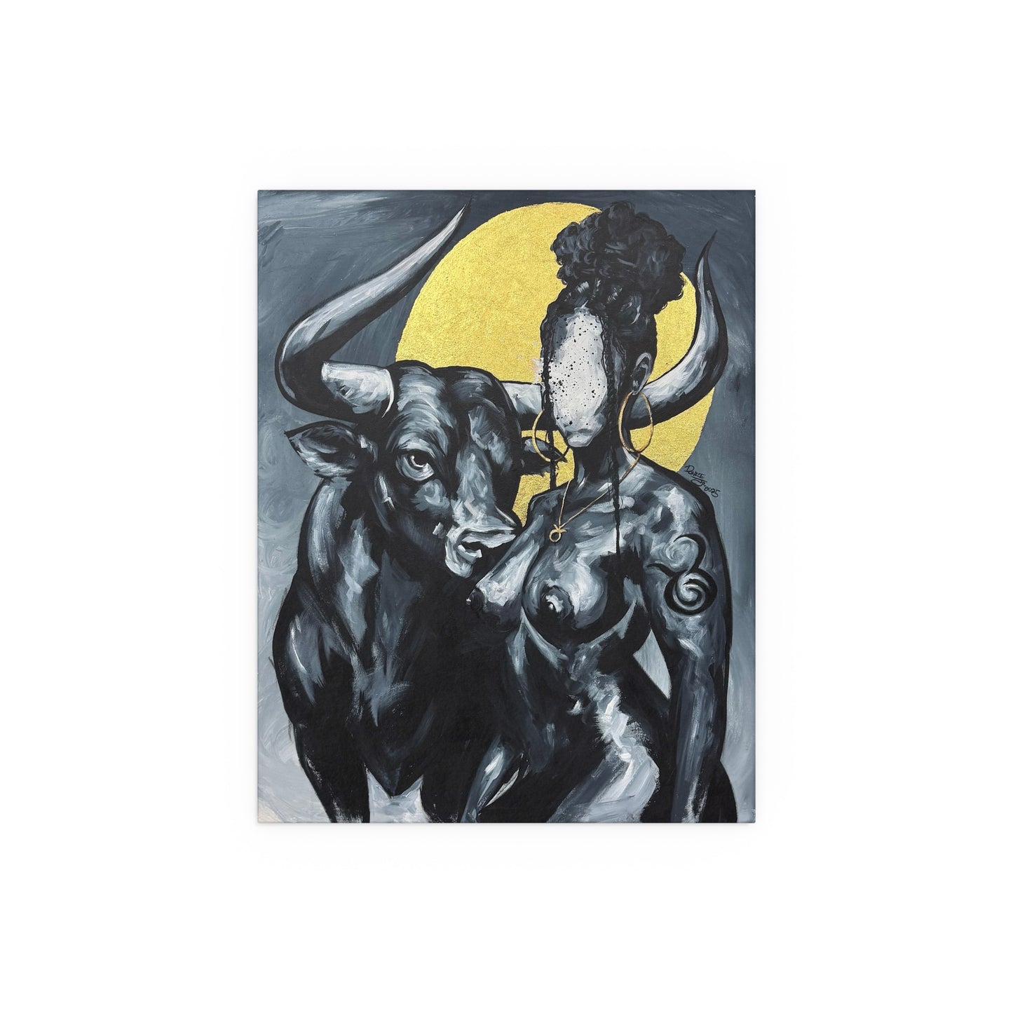 Naturally Taurus Silk Art Poster