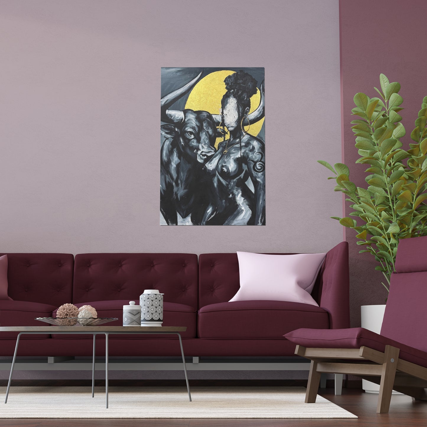 Naturally Taurus Silk Art Poster