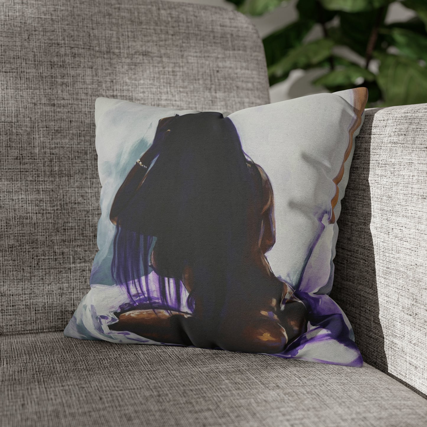 Naturally Ashlynn Spun Polyester Square Pillow Case