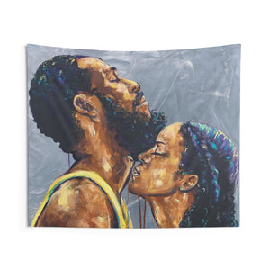 Naturally Black Love V Indoor Wall Tapestries