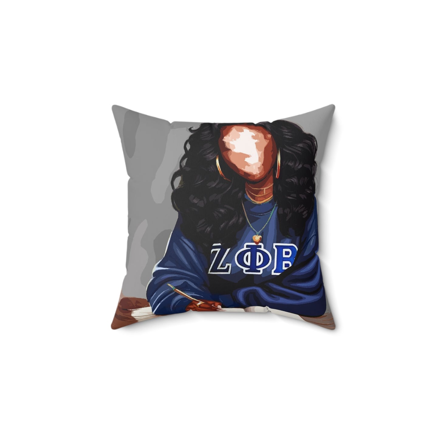 Naturally Divine Zeta II Spun Polyester Square Pillow