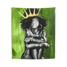 Naturally Queen IX GREEN Indoor Wall Tapestries