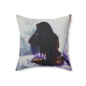 Naturally Ashlynn Faux Suede Square Pillow