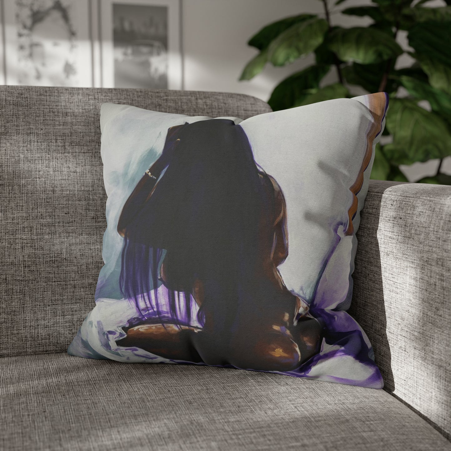 Naturally Ashlynn Spun Polyester Square Pillow Case