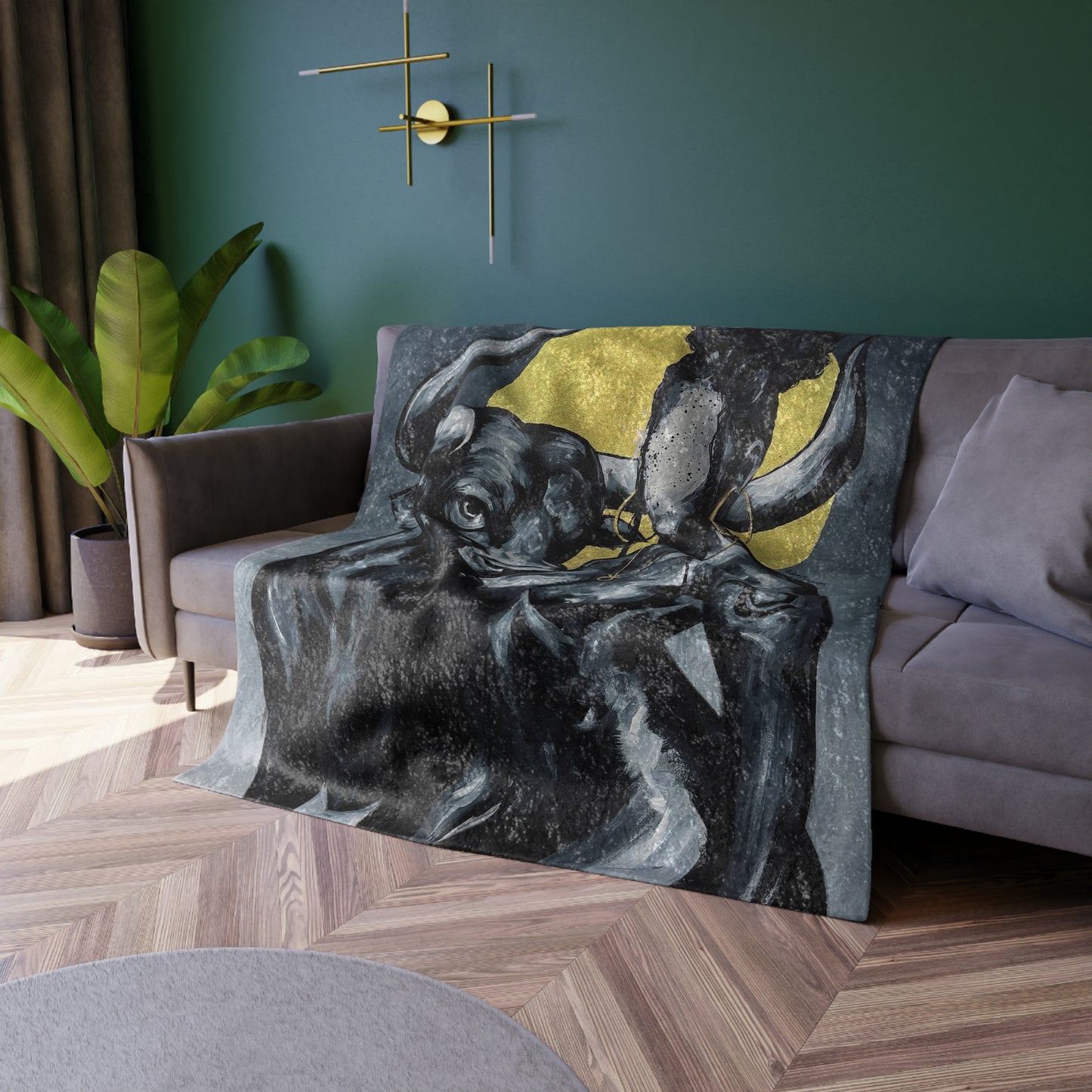 Naturally Taurus Crushed Velvet Blanket