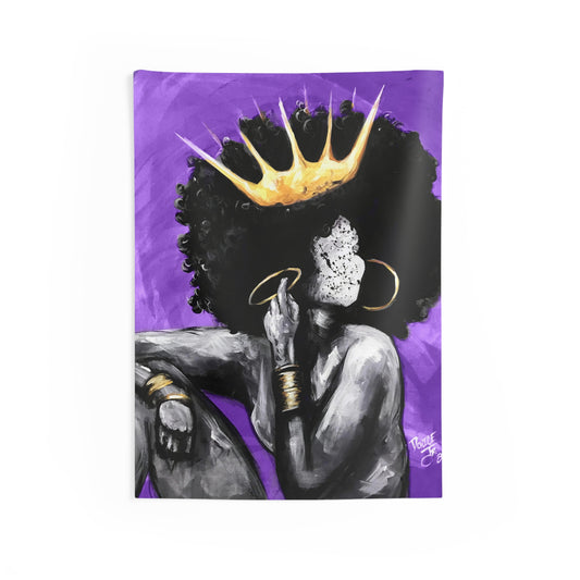Naturally Queen VI PURPLE Indoor Wall Tapestries