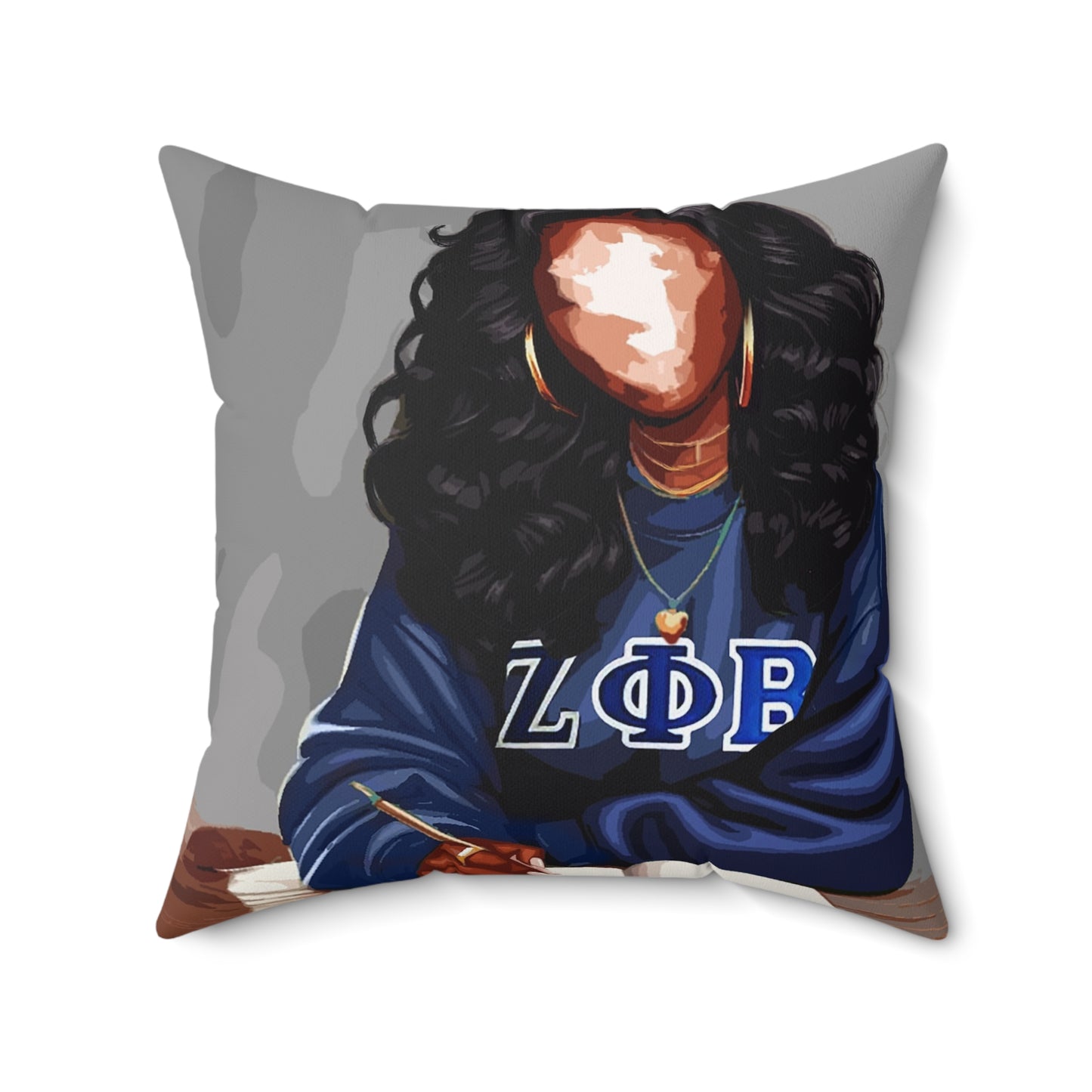 Naturally Divine Zeta II Spun Polyester Square Pillow