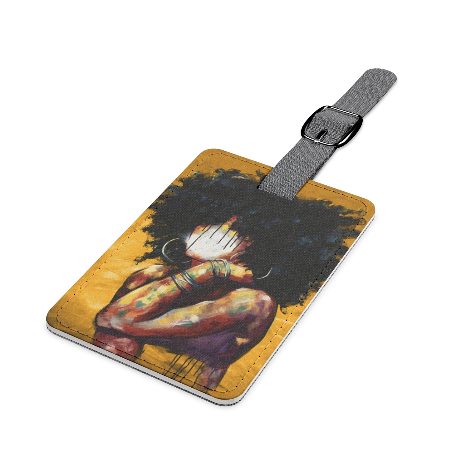Naturally II GOLD Luggage Tag, Rectangle