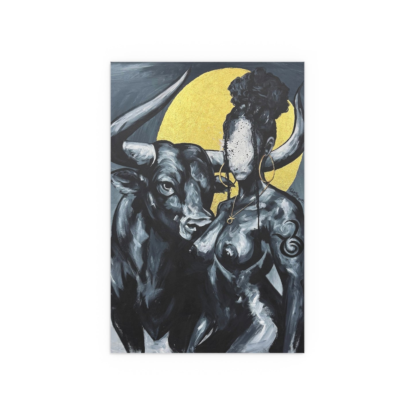 Naturally Taurus Silk Art Poster