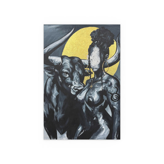 Naturally Taurus Silk Art Poster