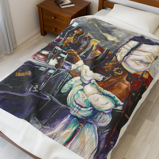 Naturally Nostalgic Velveteen Plush Blanket