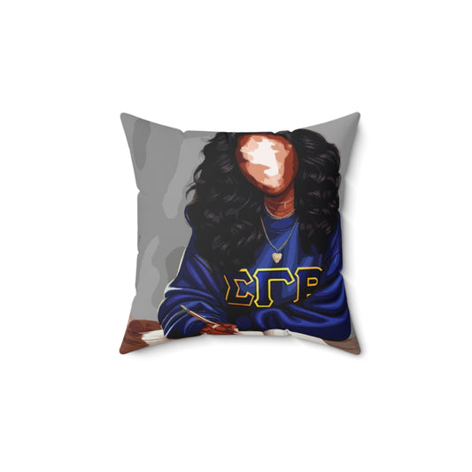 Naturally Divine SGRho II Spun Polyester Square Pillow