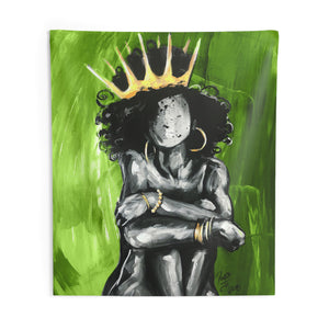 Naturally Queen IX GREEN Indoor Wall Tapestries