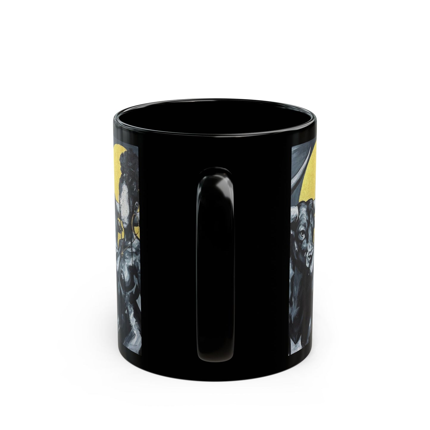 Naturally Taurus Black Ceramic Coffee Cup