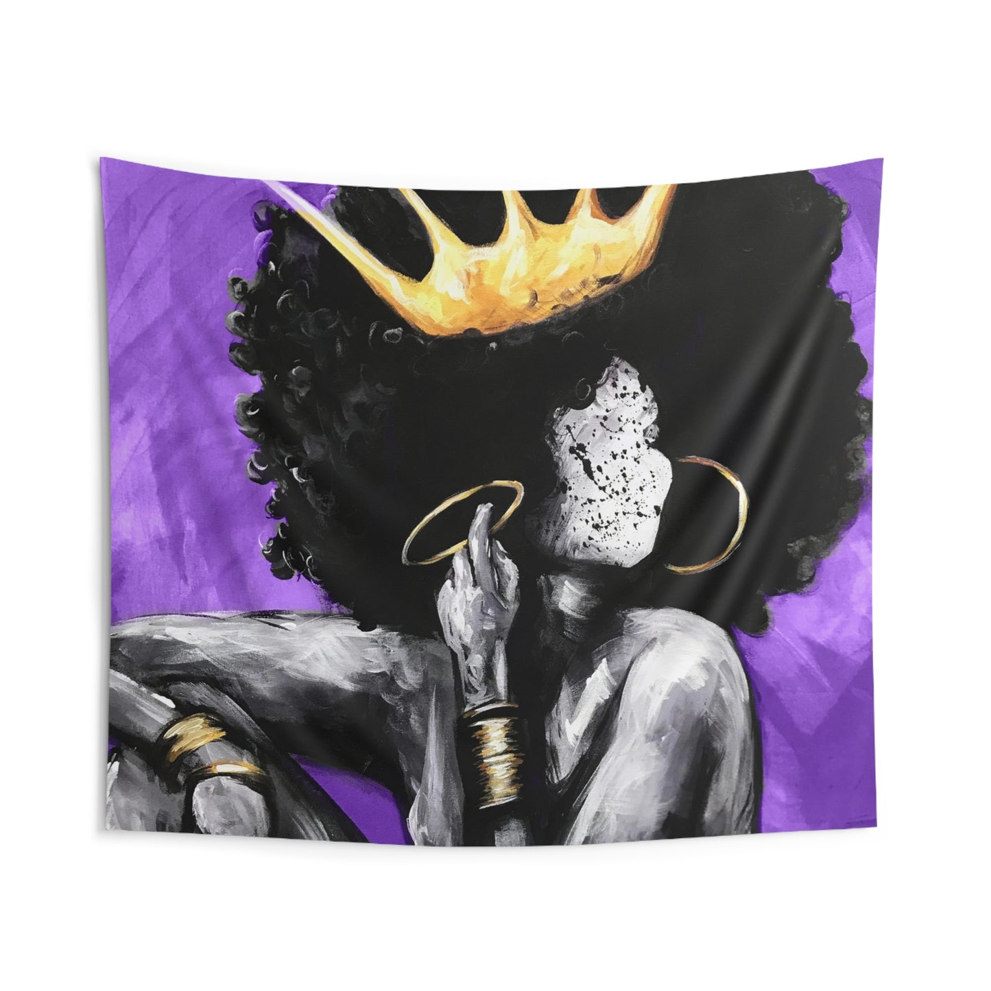 Naturally Queen VI PURPLE Indoor Wall Tapestries