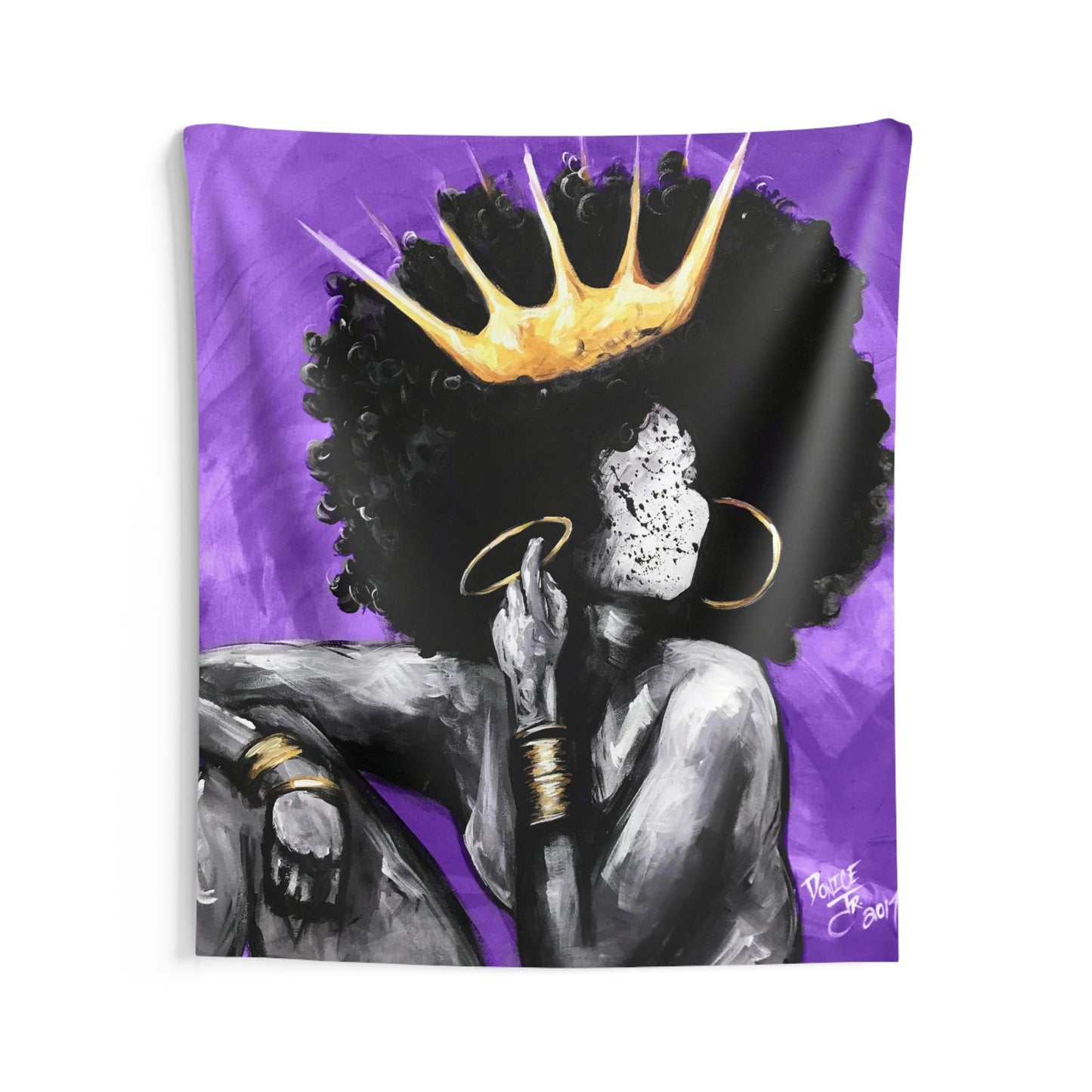 Naturally Queen VI PURPLE Indoor Wall Tapestries