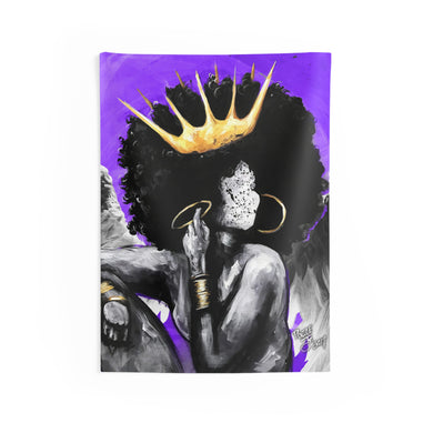 Naturally Queen VI PURPLE Indoor Wall Tapestries