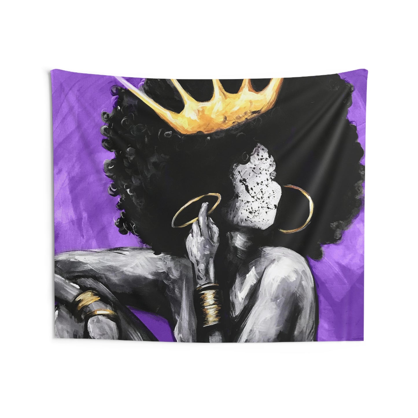 Naturally Queen VI PURPLE Indoor Wall Tapestries