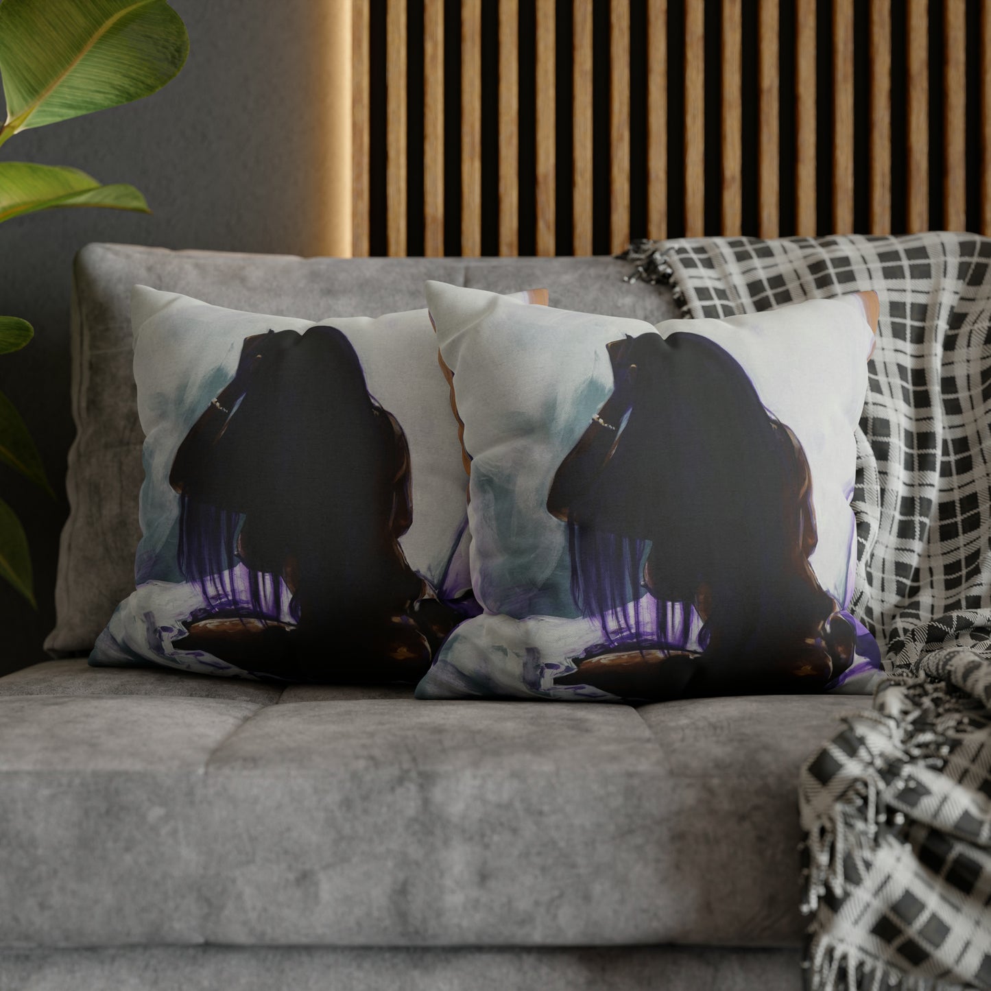 Naturally Ashlynn Spun Polyester Square Pillow Case