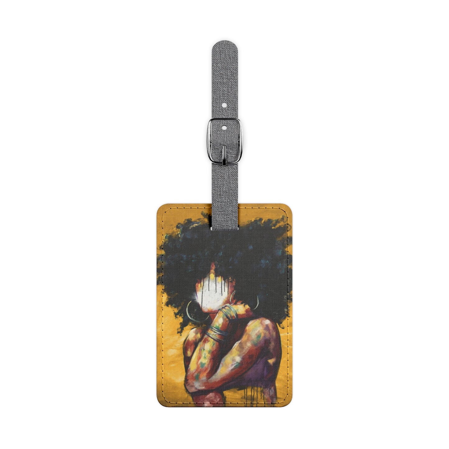 Naturally II GOLD Luggage Tag, Rectangle