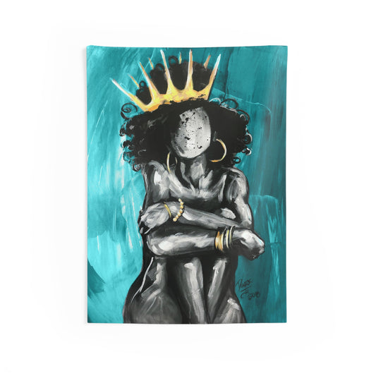 Naturally Queen IX TEAL Indoor Wall Tapestries