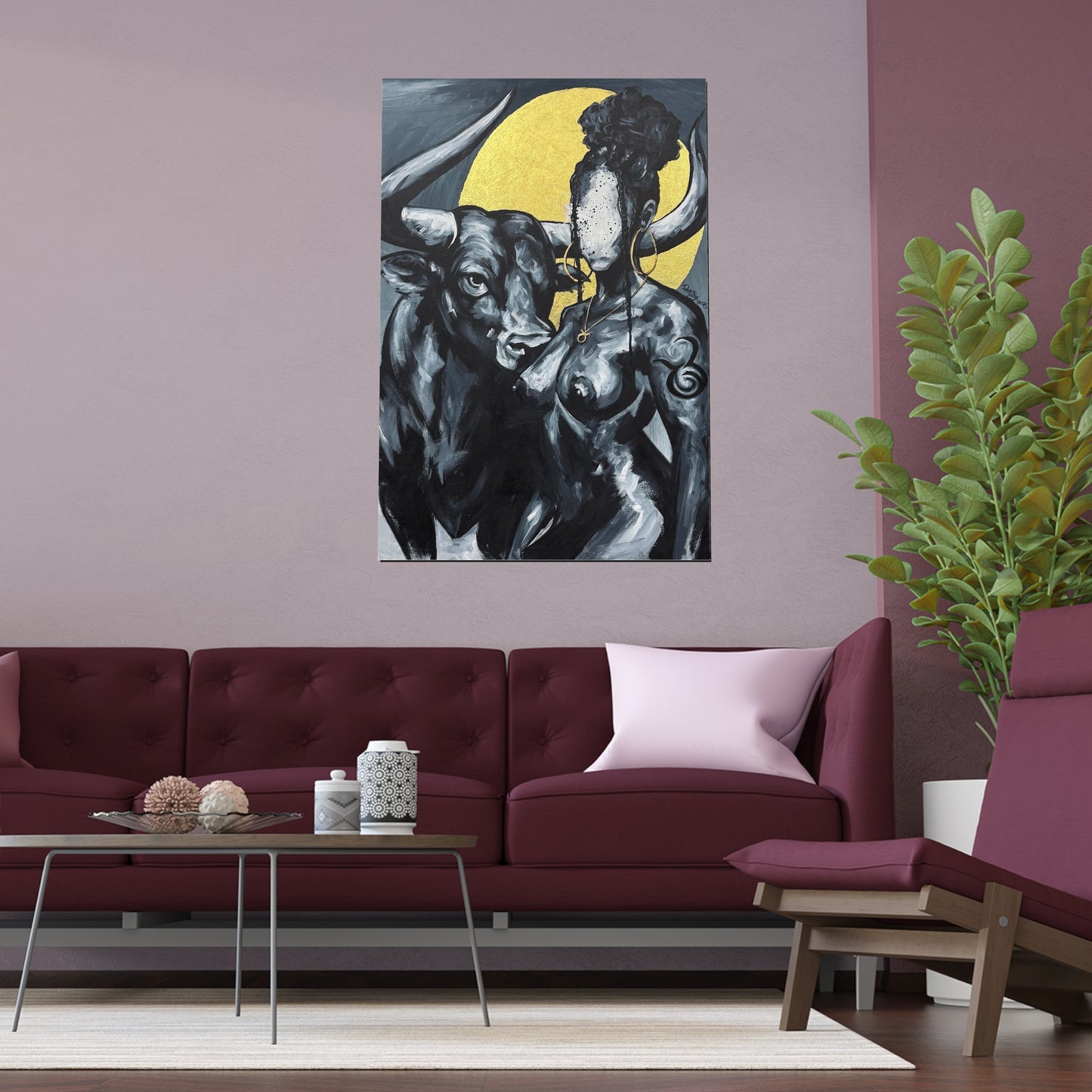 Naturally Taurus Silk Art Poster