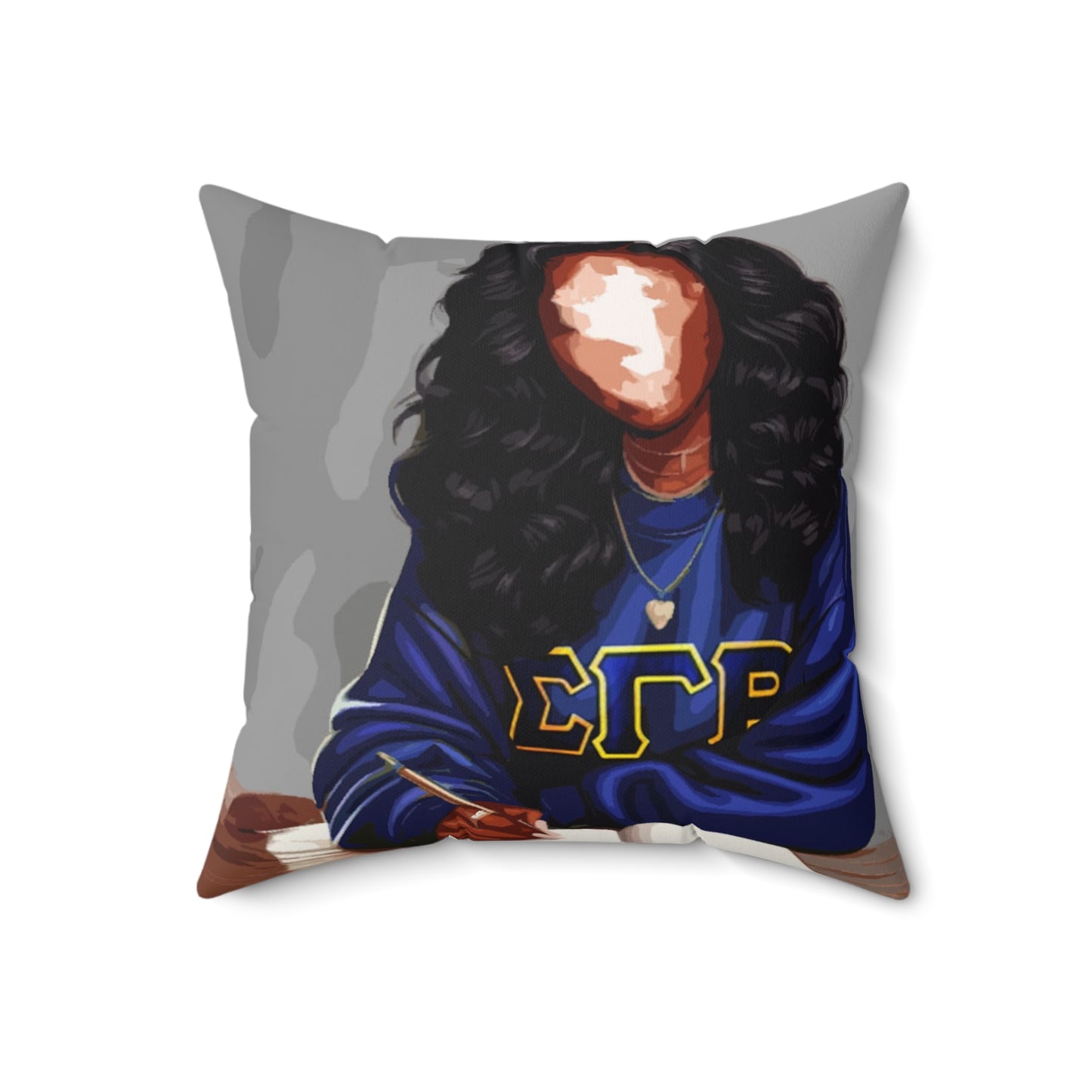 Naturally Divine SGRho II Spun Polyester Square Pillow