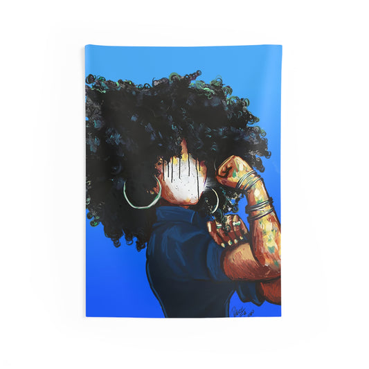 Naturally the Riveter BLUE Indoor Wall Tapestries