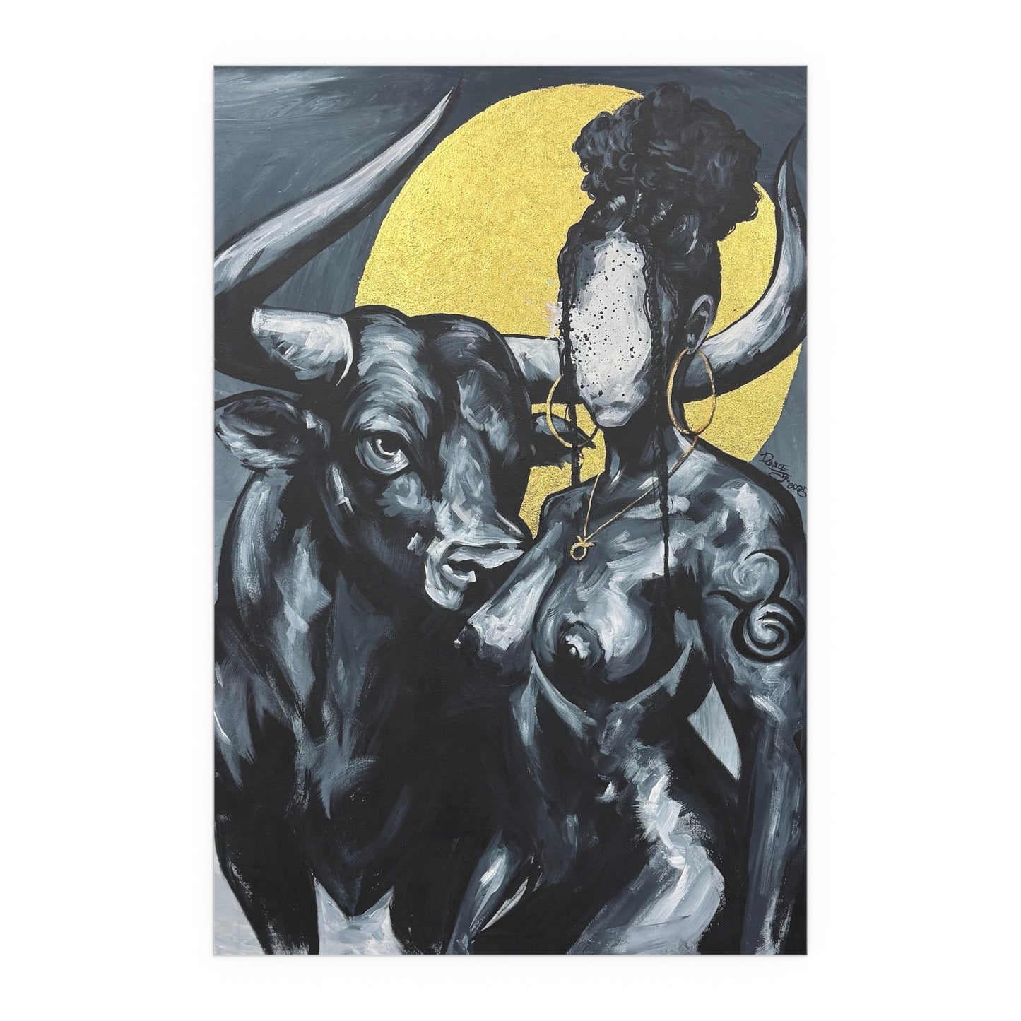 Naturally Taurus Silk Art Poster