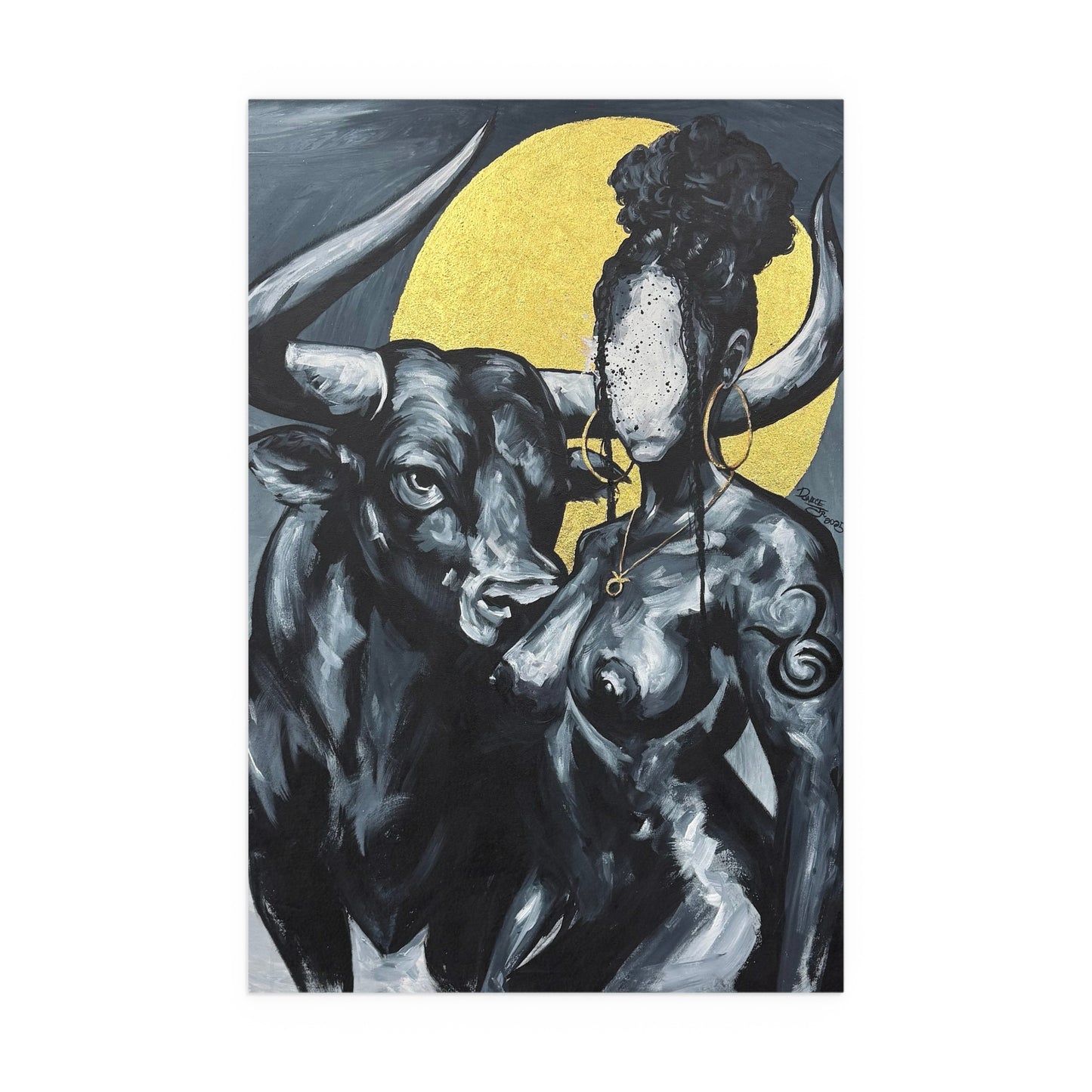 Naturally Taurus Silk Art Poster