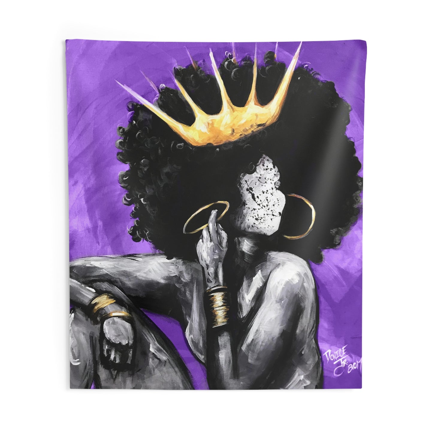 Naturally Queen VI PURPLE Indoor Wall Tapestries