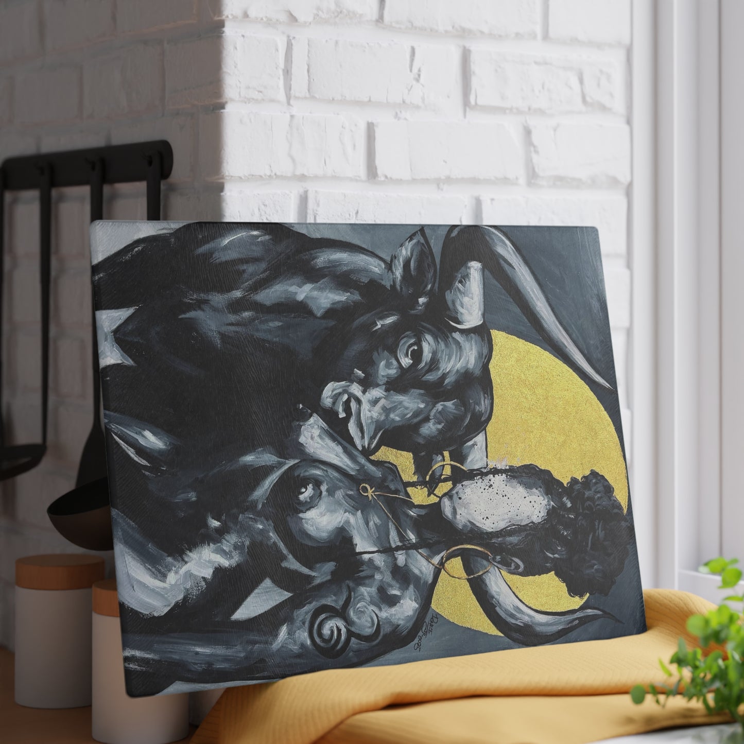 Naturally Taurus Glass Cutting Board