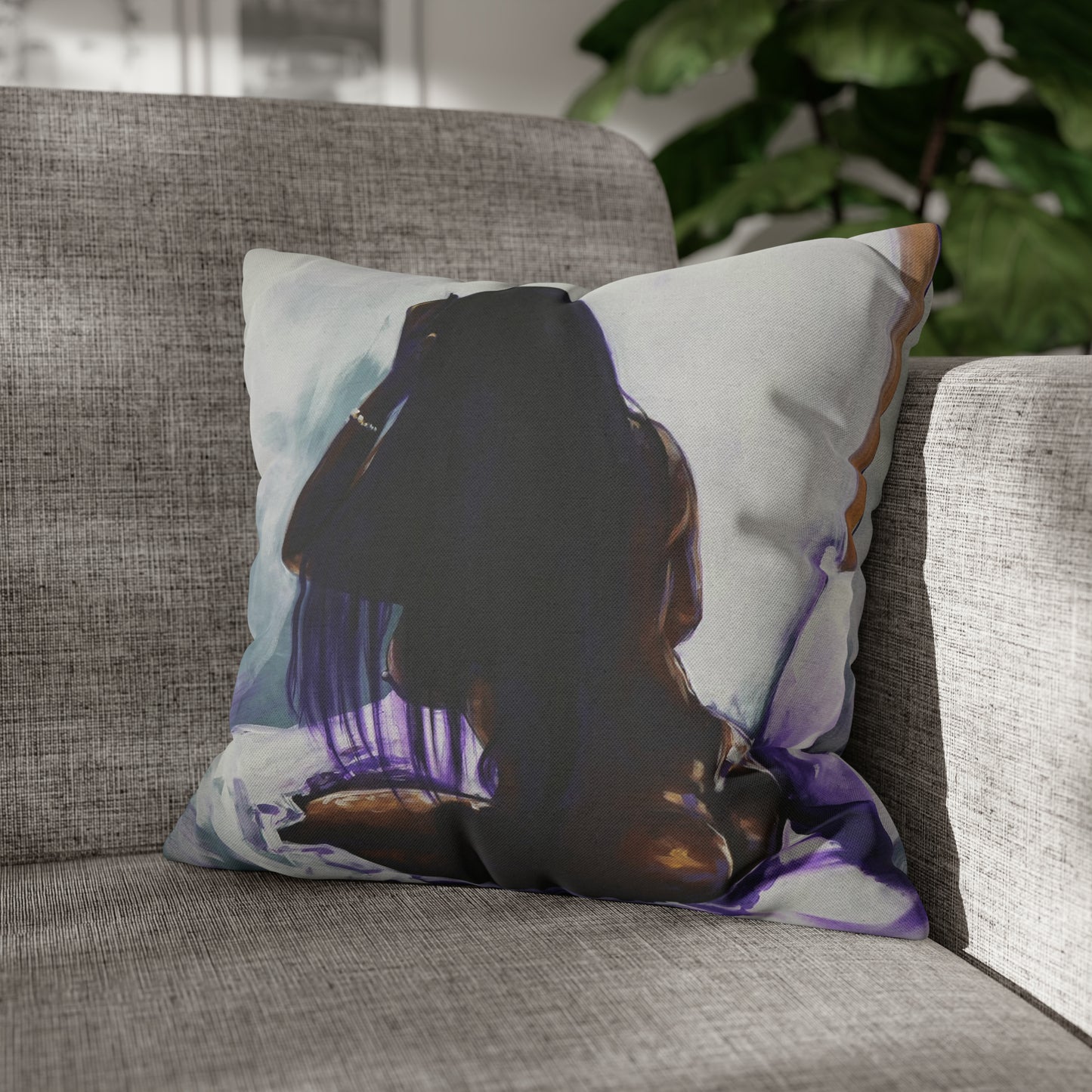 Naturally Ashlynn Spun Polyester Square Pillow Case