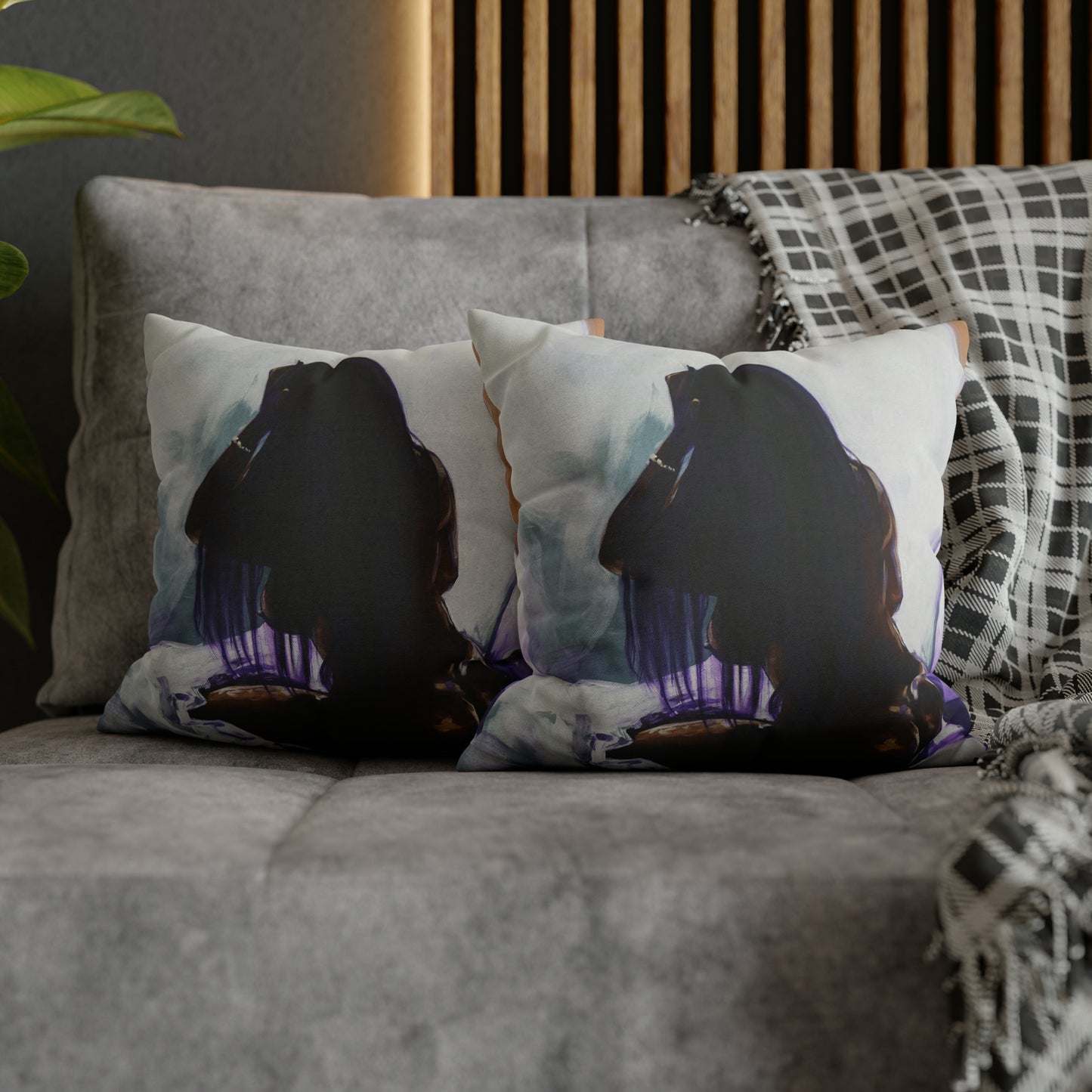 Naturally Ashlynn Spun Polyester Square Pillow Case