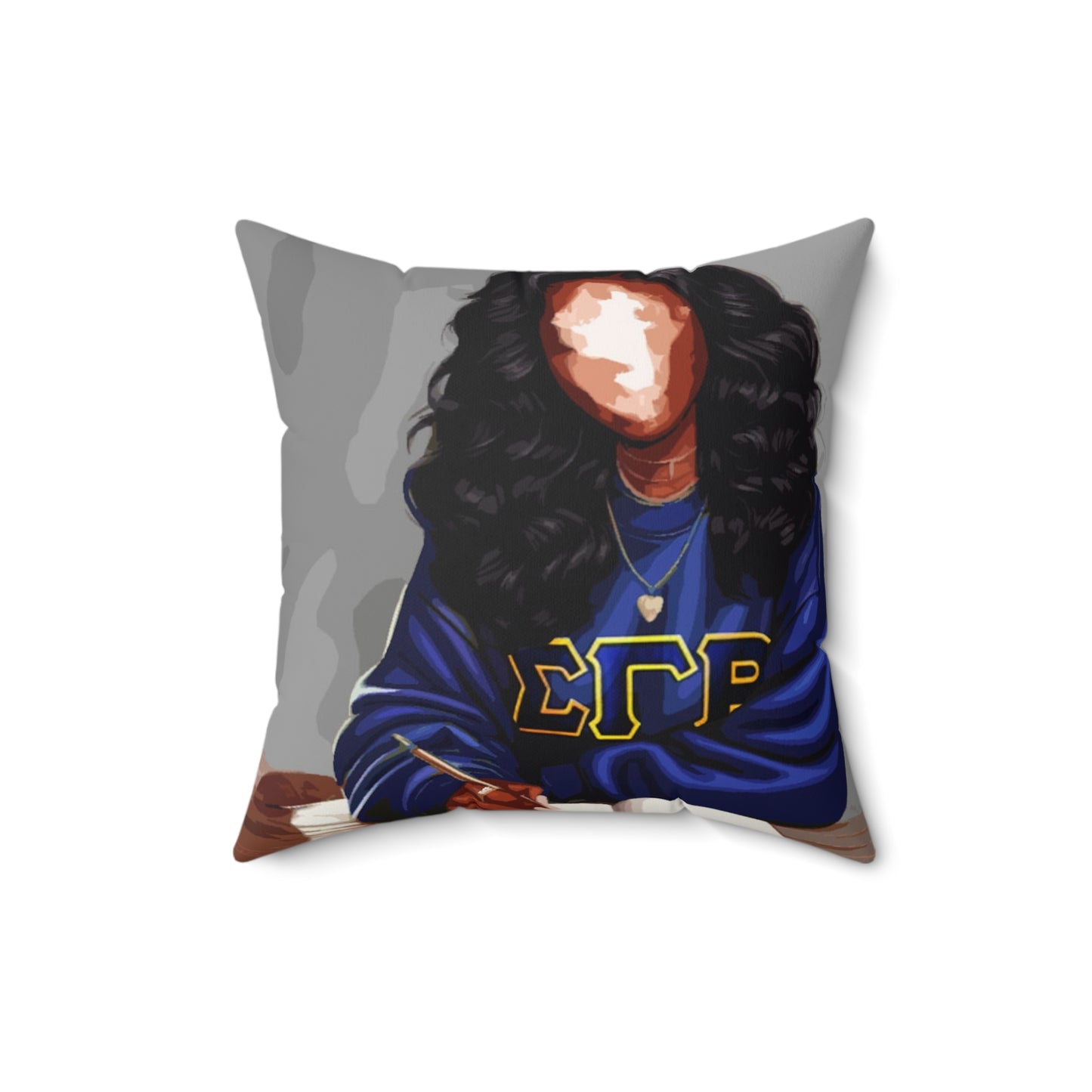 Naturally Divine SGRho II Spun Polyester Square Pillow