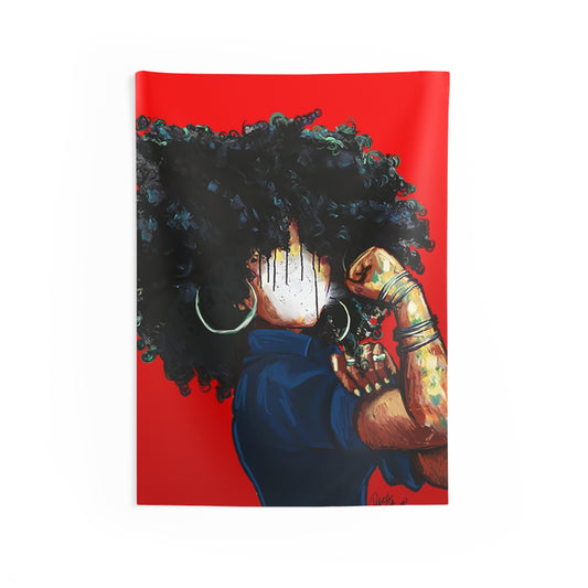 Naturally the Riveter RED Indoor Wall Tapestries