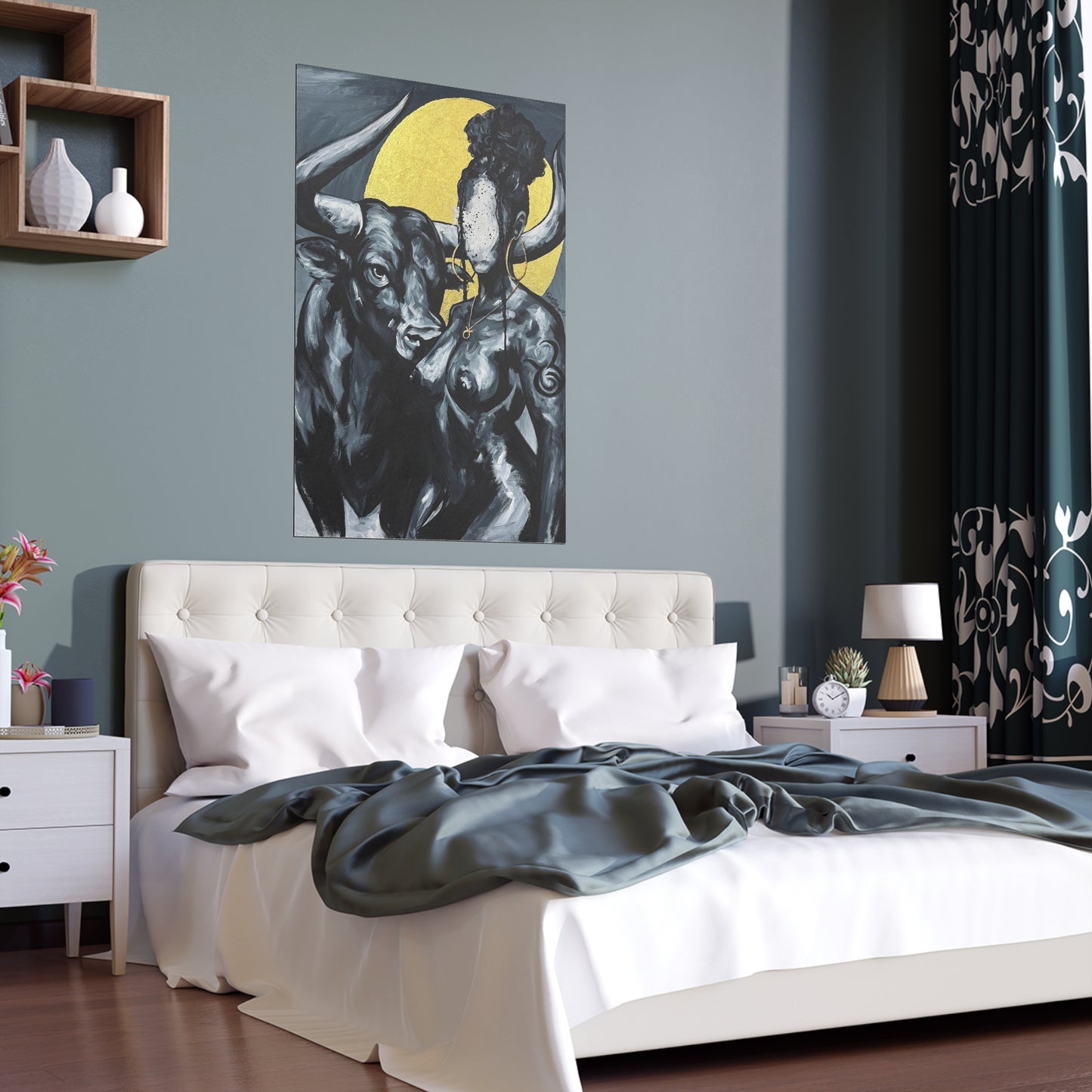 Naturally Taurus Silk Art Poster