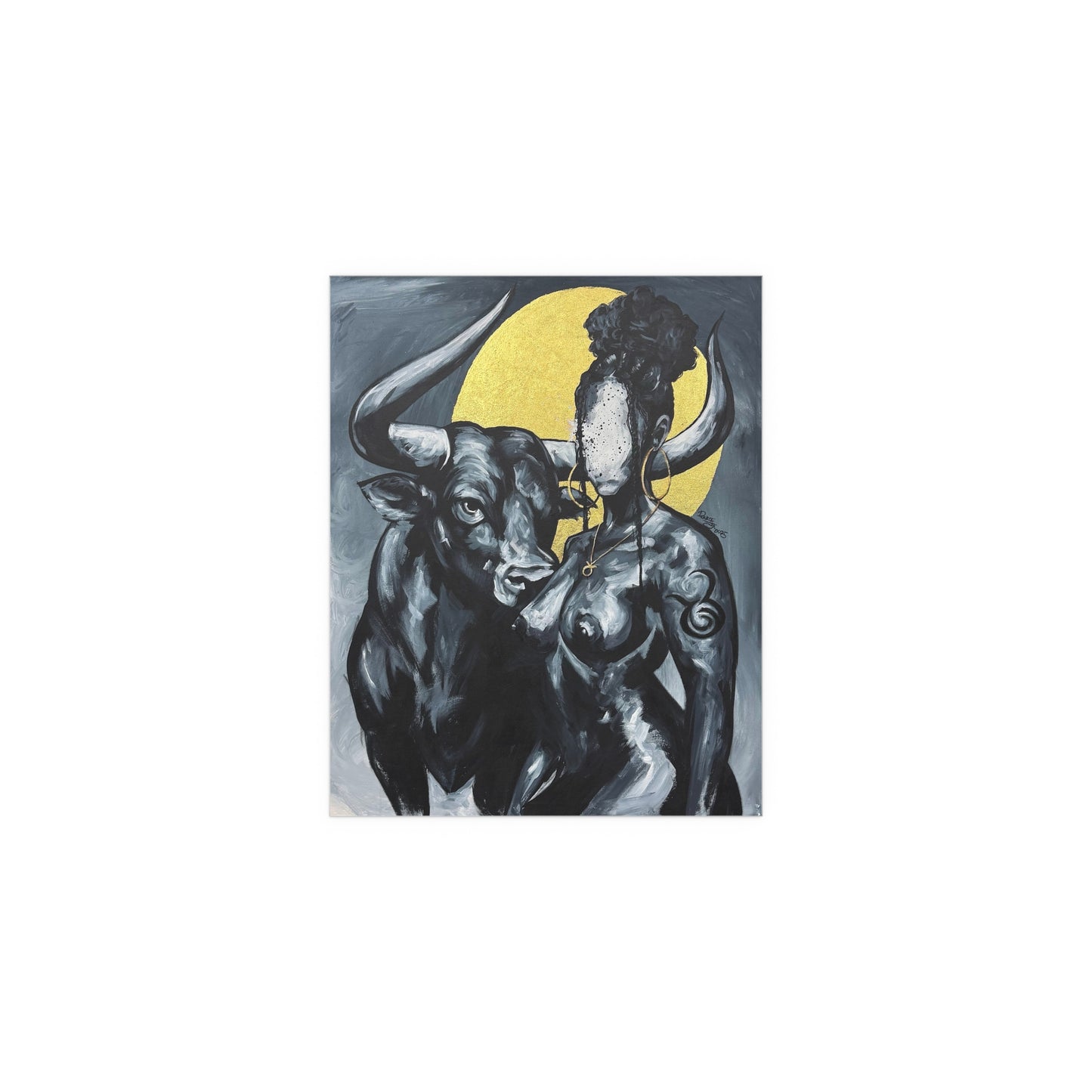 Naturally Taurus Silk Art Poster