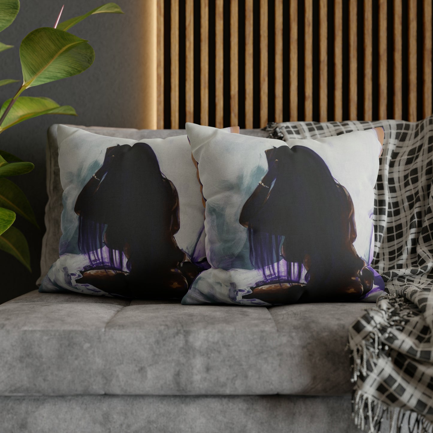 Naturally Ashlynn Spun Polyester Square Pillow Case