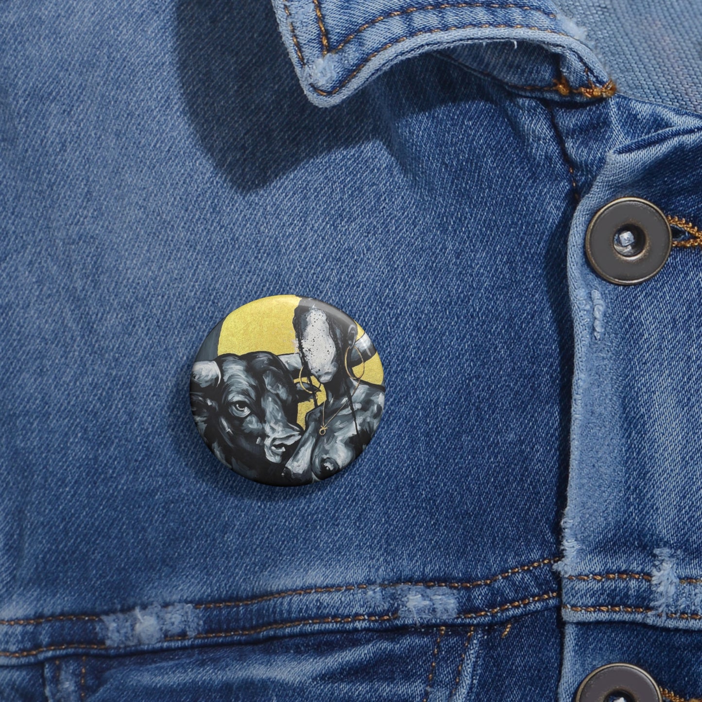 Naturally Taurus Pin Button