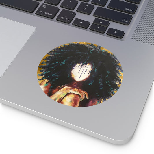 Naturally I GOLD Round Vinyl Stickers