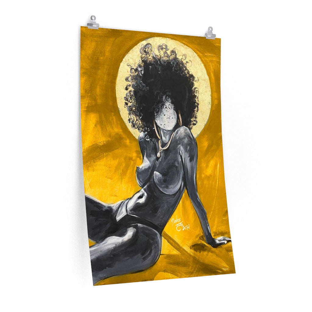 Naturally Nude V GOLD Premium Matte vertical posters