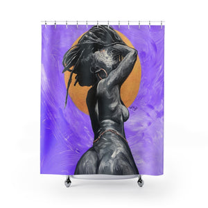 Naturally Nude V PURPLE Shower Curtains
