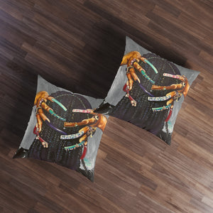 Naturally The Culture I Tufted Floor Pillow, Square