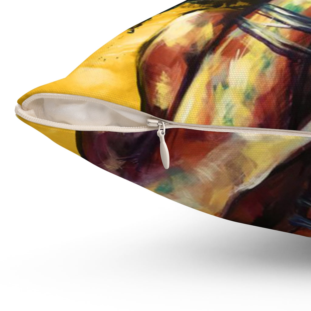 Naturally II GOLD Spun Polyester Square Pillow
