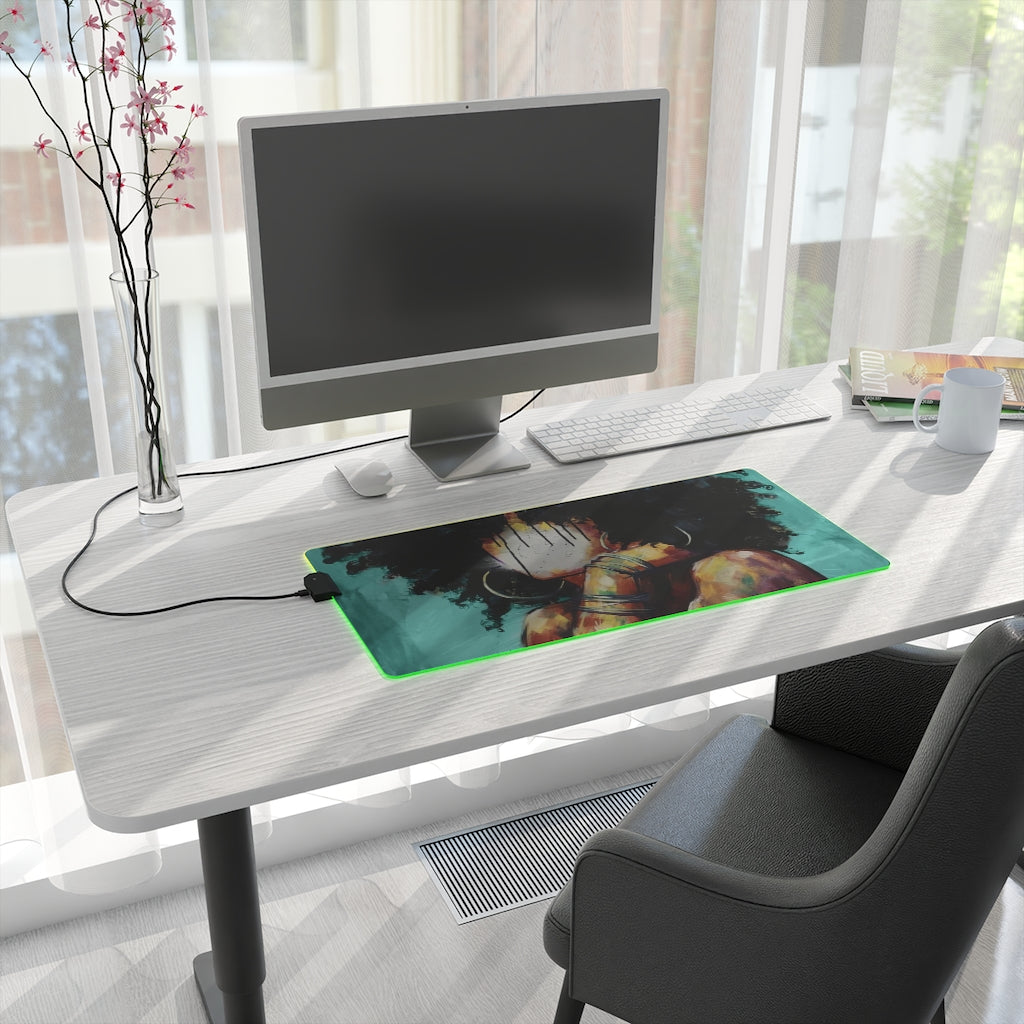 Naturally II TEAL LED Gaming Mouse Pad