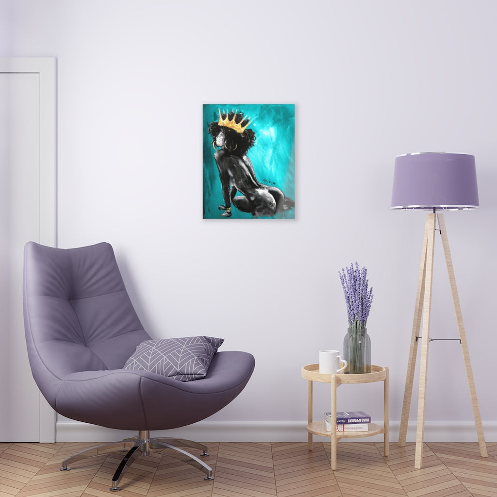 Naturally Queen VI TEAL Acrylic Prints