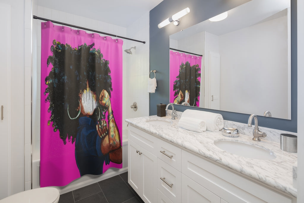 Naturally the Riveter PINK Shower Curtains