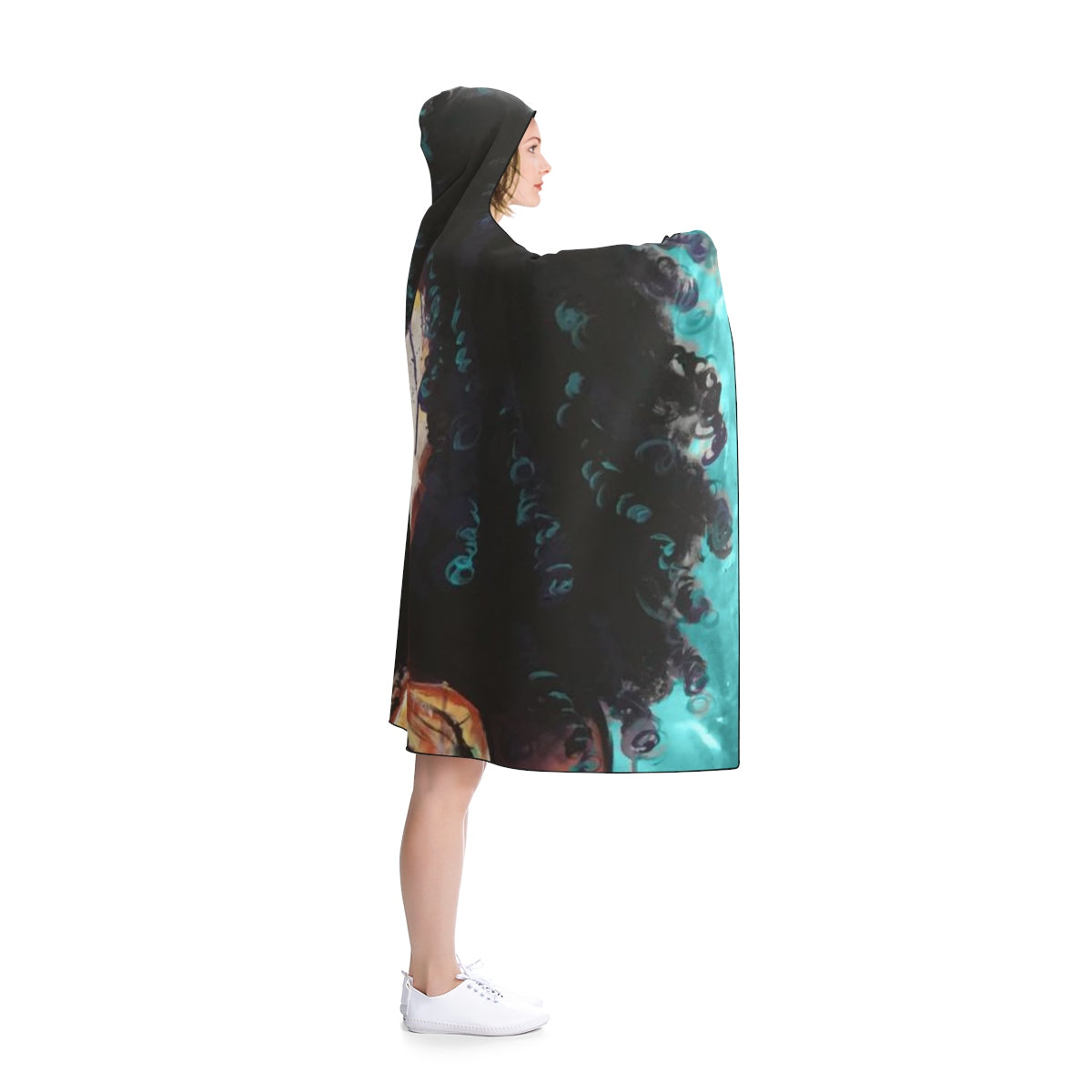 Naturally I TEAL Hooded Blanket