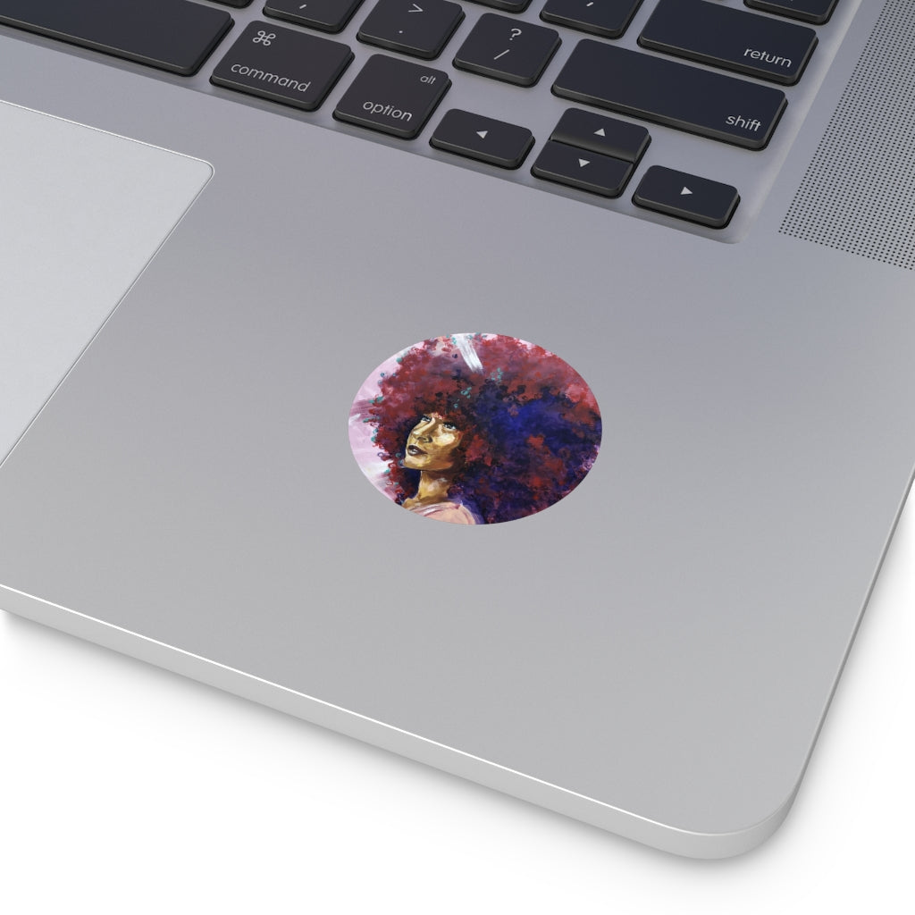 Naturally Kayla Madonna Round Vinyl Stickers